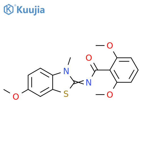 2,6-dimethoxy-N-(2E)-6-methoxy-3-methyl-2,3-dihydro-1,3-benzothiazol-2-ylidenebenzamide structure