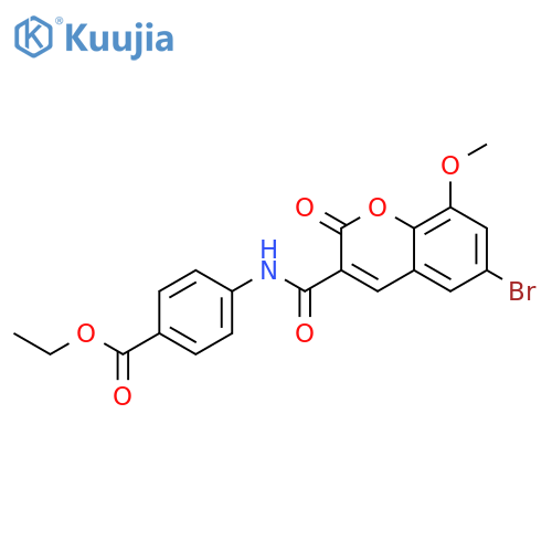 ethyl 4-(6-bromo-8-methoxy-2-oxo-2H-chromene-3-amido)benzoate structure