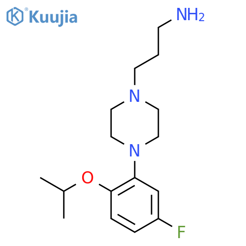 1-PIPERAZINEPROPANAMINE, 4-[5-FLUORO-2-(1-METHYLETHOXY)PHENYL]- structure