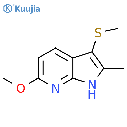 6-methoxy-2-methyl-3-(methylthio)-1H-pyrrolo[2,3-b]pyridine structure