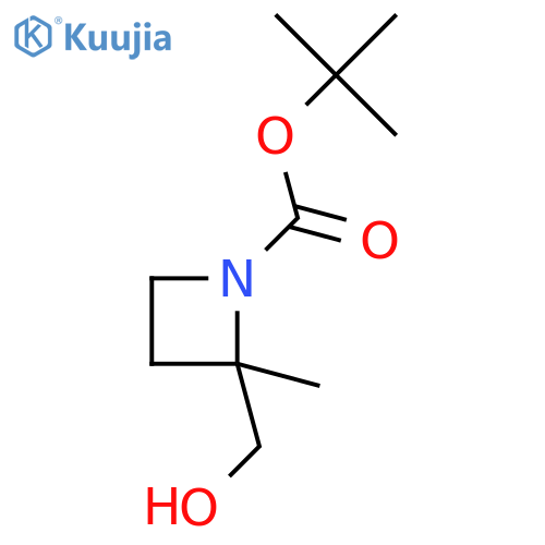 tert-Butyl 2-(hydroxymethyl)-2-methylazetidine-1-carboxylate structure