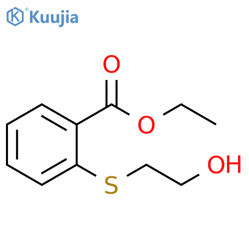 Benzoic acid, 2-[(2-hydroxyethyl)thio]-, ethyl ester structure
