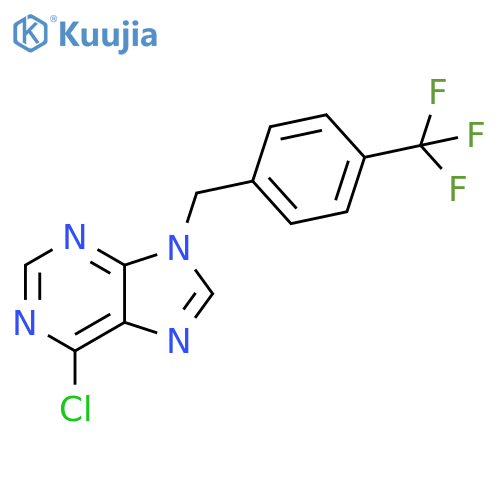 9H-Purine, 6-chloro-9-[[4-(trifluoromethyl)phenyl]methyl]- structure