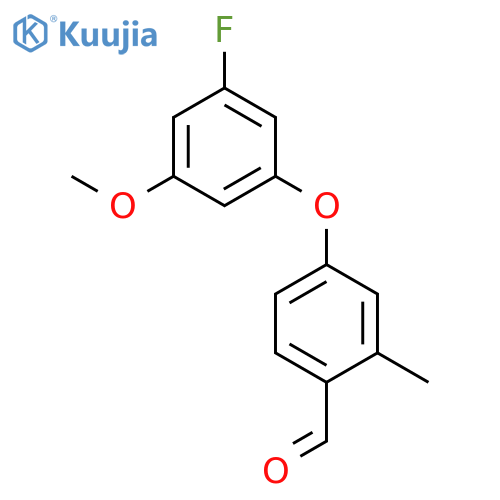 Benzaldehyde, 4-(3-fluoro-5-methoxyphenoxy)-2-methyl- structure