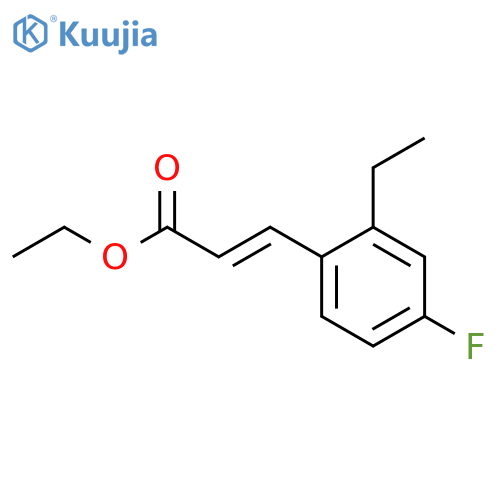 2-Propenoic acid,3-(2-ethyl-4-fluorophenyl)-, ethyl ester structure