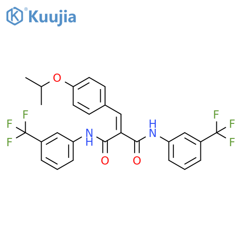 Propanediamide,2-[[4-(1-methylethoxy)phenyl]methylene]-N,N'-bis[3-(trifluoromethyl)phenyl]- structure