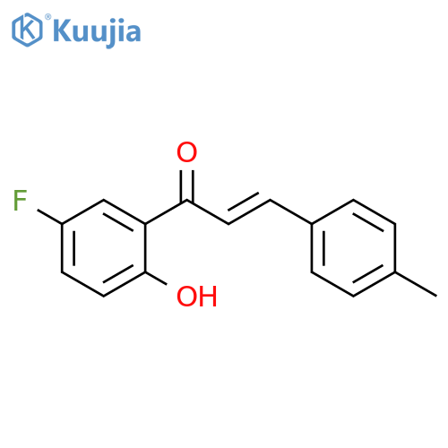 (E)-1-(5-fluoro-2-hydroxyphenyl)-3-(4-methylphenyl)prop-2-en-1-one structure