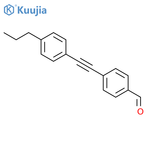 Benzaldehyde, 4-[(4-propylphenyl)ethynyl]- structure