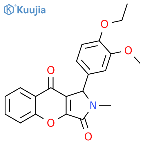 1-(4-ethoxy-3-methoxyphenyl)-2-methyl-1H,2H,3H,9H-chromeno2,3-cpyrrole-3,9-dione structure