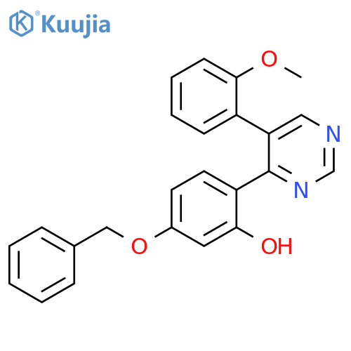 5-(benzyloxy)-2-5-(2-methoxyphenyl)pyrimidin-4-ylphenol structure