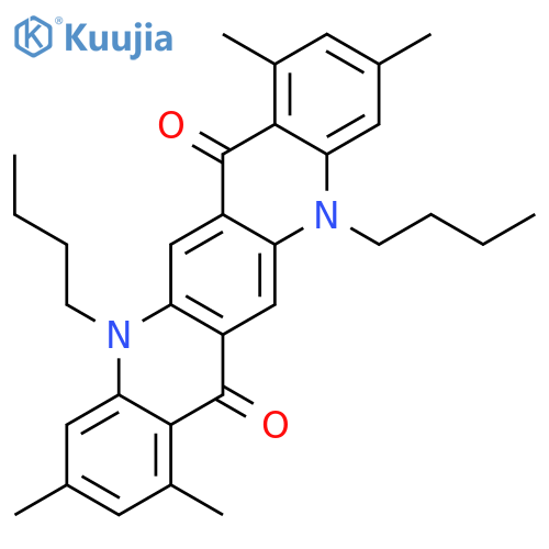 5,12-dibutyl-1,3,8,10- Tetramethylquinacridone structure