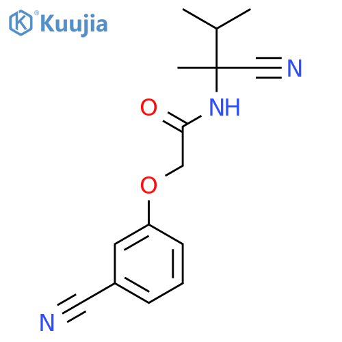 N-(1-cyano-1,2-dimethylpropyl)-2-(3-cyanophenoxy)acetamide structure