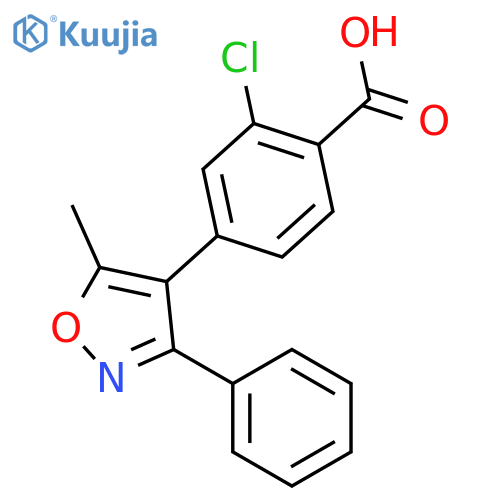 BENZOIC ACID, 2-CHLORO-4-(5-METHYL-3-PHENYL-4-ISOXAZOLYL)- structure