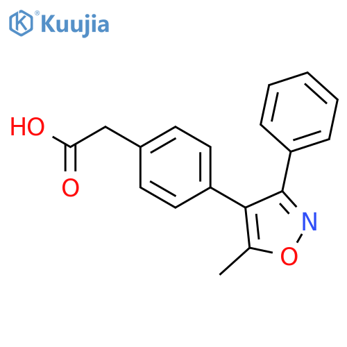 Benzeneacetic acid, 4-(5-methyl-3-phenyl-4-isoxazolyl)- structure