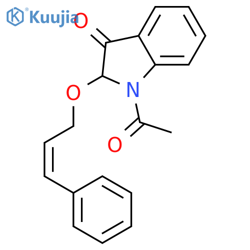 3H-INDOL-3-ONE, 1-ACETYL-1,2-DIHYDRO-2-[[(2Z)-3-PHENYL-2-PROPENYL]OXY]- structure