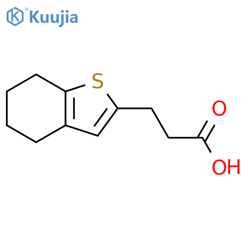 3-(4,5,6,7-Tetrahydro-1-benzothiophen-2-yl)propanoic acid structure