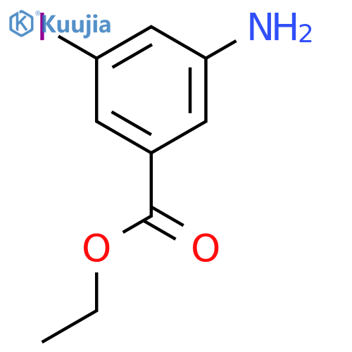 BENZOIC ACID, 3-AMINO-5-IODO-, ETHYL ESTER structure