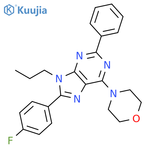 9H-Purine, 8-(4-fluorophenyl)-6-(4-morpholinyl)-2-phenyl-9-propyl- structure