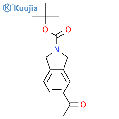 tert-butyl 5-acetyl-2,3-dihydro-1H-isoindole-2-carboxylate structure