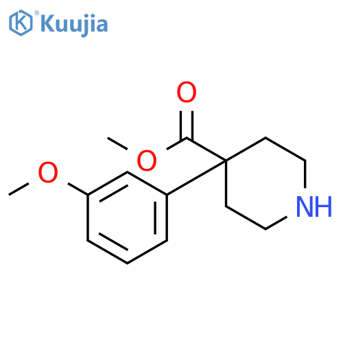 Methyl 4-(3-methoxyphenyl)piperidine-4-carboxylate structure