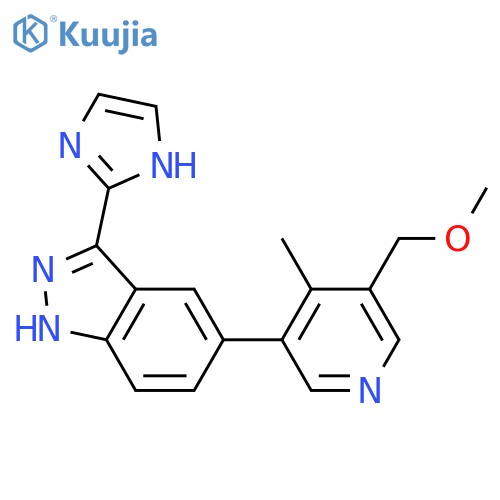 1H-Indazole,3-(1H-imidazol-2-yl)-5-[5-(methoxymethyl)-4-methyl-3-pyridinyl]- structure