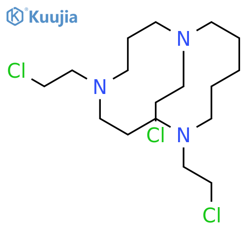 1,5,9-TRIAZACYCLOTETRADECANE, 1,5,9-TRIS(2-CHLOROETHYL)- structure