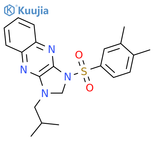 1-(3,4-dimethylbenzenesulfonyl)-3-(2-methylpropyl)-1H,2H,3H-imidazo4,5-bquinoxaline structure