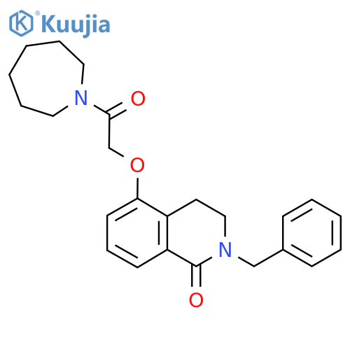 5-2-(azepan-1-yl)-2-oxoethoxy-2-benzyl-1,2,3,4-tetrahydroisoquinolin-1-one structure