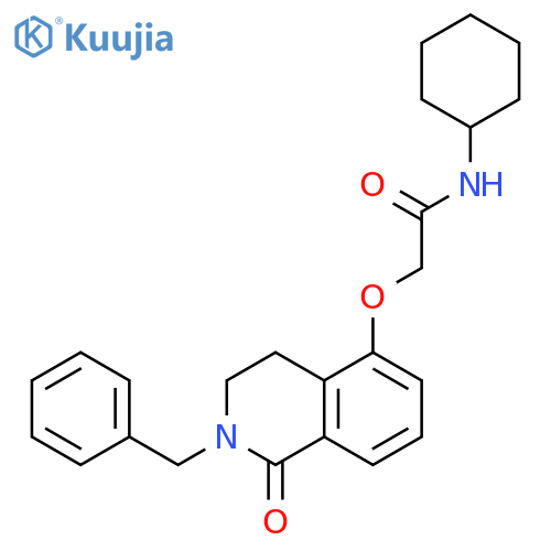 2-(2-benzyl-1-oxo-1,2,3,4-tetrahydroisoquinolin-5-yl)oxy-N-cyclohexylacetamide structure
