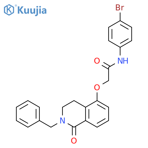 2-(2-benzyl-1-oxo-1,2,3,4-tetrahydroisoquinolin-5-yl)oxy-N-(4-bromophenyl)acetamide structure
