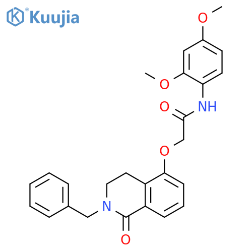 2-(2-benzyl-1-oxo-1,2,3,4-tetrahydroisoquinolin-5-yl)oxy-N-(2,4-dimethoxyphenyl)acetamide structure