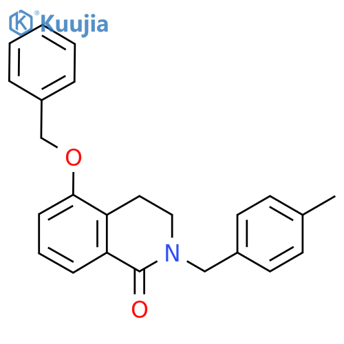 5-(benzyloxy)-2-(4-methylphenyl)methyl-1,2,3,4-tetrahydroisoquinolin-1-one structure