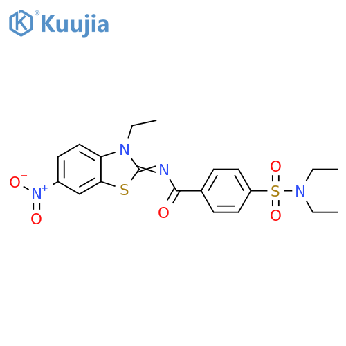 4-(diethylsulfamoyl)-N-(2Z)-3-ethyl-6-nitro-2,3-dihydro-1,3-benzothiazol-2-ylidenebenzamide structure