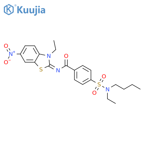 4-butyl(ethyl)sulfamoyl-N-(2E)-3-ethyl-6-nitro-2,3-dihydro-1,3-benzothiazol-2-ylidenebenzamide structure