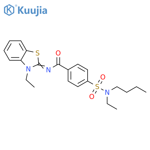 4-butyl(ethyl)sulfamoyl-N-(2E)-3-ethyl-2,3-dihydro-1,3-benzothiazol-2-ylidenebenzamide structure