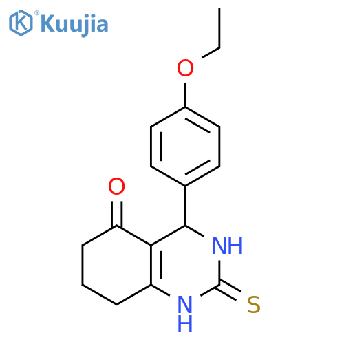 4-(4-ethoxyphenyl)-2-sulfanylidene-1,2,3,4,5,6,7,8-octahydroquinazolin-5-one structure