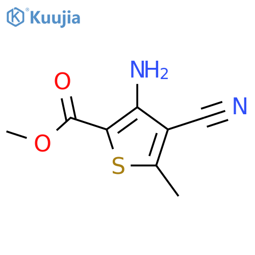 Methyl 3-amino-4-cyano-5-methylthiophene-2-carboxylate structure