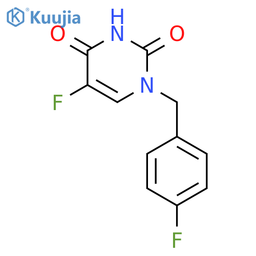 5-fluoro-1-(4-fluorobenzyl)pyrimidine-2,4(1H,3H)-dione structure