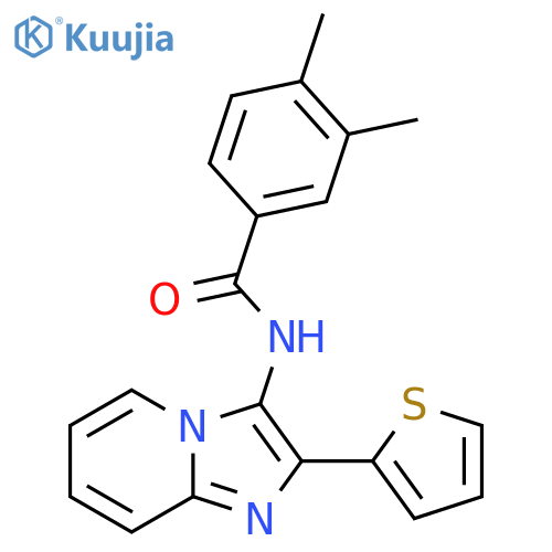 3,4-dimethyl-N-2-(thiophen-2-yl)imidazo1,2-apyridin-3-ylbenzamide structure