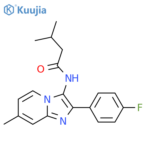 N-2-(4-fluorophenyl)-7-methylimidazo1,2-apyridin-3-yl-3-methylbutanamide structure