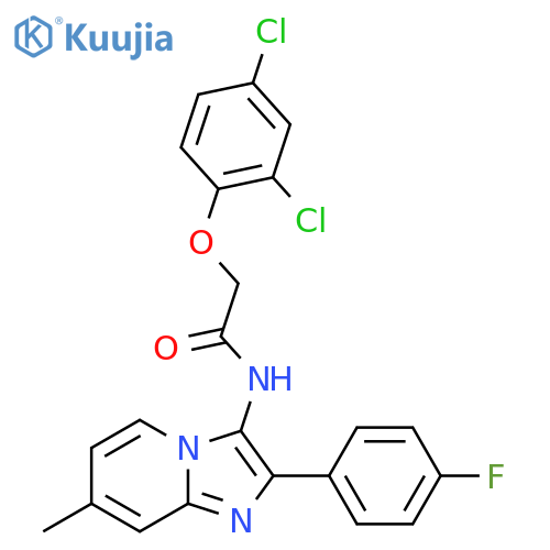 2-(2,4-dichlorophenoxy)-N-2-(4-fluorophenyl)-7-methylimidazo1,2-apyridin-3-ylacetamide structure