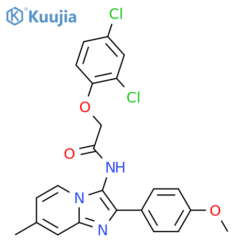 2-(2,4-dichlorophenoxy)-N-2-(4-methoxyphenyl)-7-methylimidazo1,2-apyridin-3-ylacetamide structure