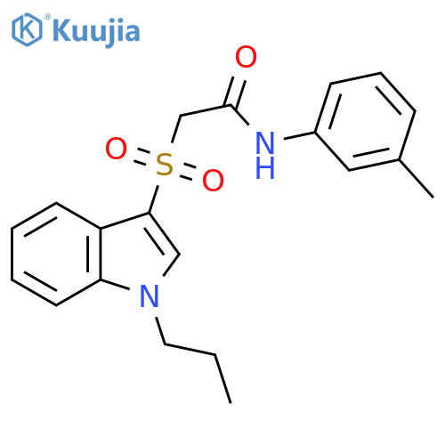 N-(3-methylphenyl)-2-(1-propyl-1H-indol-3-yl)sulfonylacetamide structure