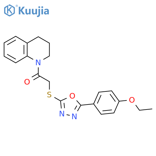 2-{5-(4-ethoxyphenyl)-1,3,4-oxadiazol-2-ylsulfanyl}-1-(1,2,3,4-tetrahydroquinolin-1-yl)ethan-1-one structure