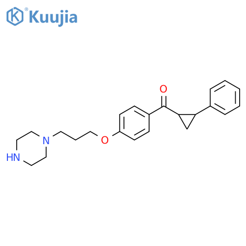 Methanone, (2-phenylcyclopropyl)[4-[3-(1-piperazinyl)propoxy]phenyl]- structure