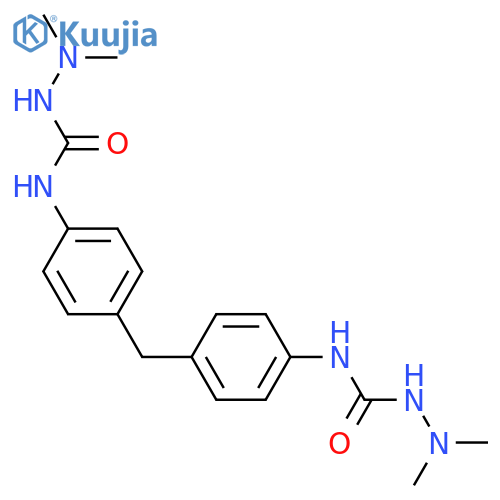 N,N'-(Methylenebis(4,1-phenylene))bis(2,2-dimethylhydrazinecarboxamide) structure