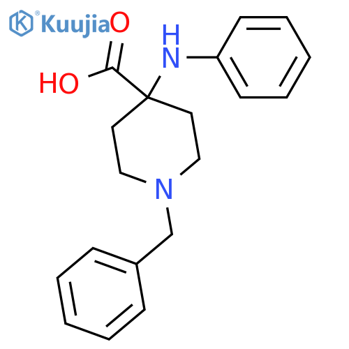 4-(Phenylamino-1-benzyl-4-piperidinecarboxylic Acid structure