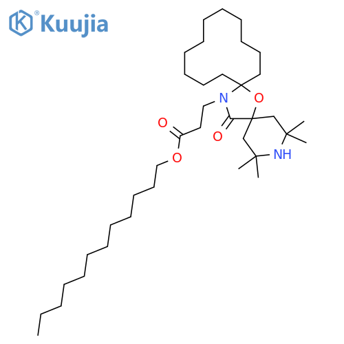 Dodecyl 3-(2,2,4,4-tetramethyl-21-oxo-7-oxa-3,20-diazadispiro[5.1.118.26]henicosan-20-yl)propanoate structure