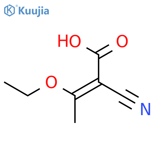 2-BUTENOIC ACID, 2-CYANO-3-ETHOXY- structure
