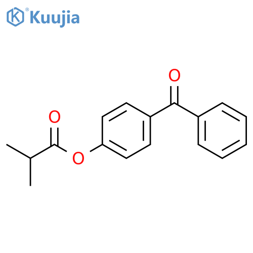 Propanoic acid, 2-methyl-, 4-benzoylphenyl ester structure